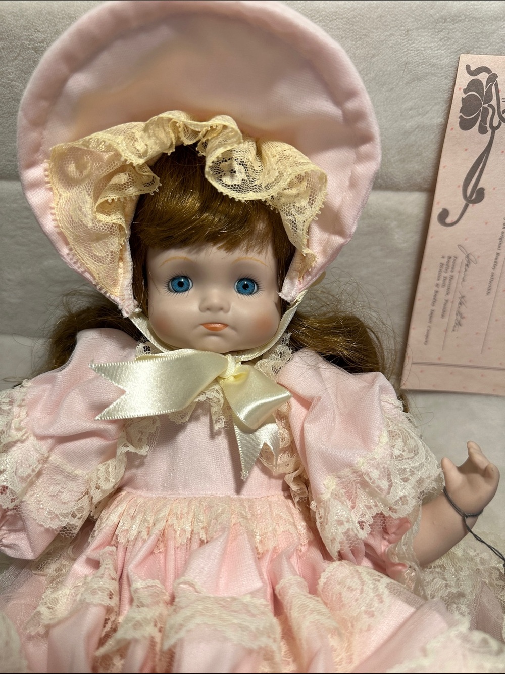 Porcelain Steffie Bradley’s Dolls vtg pouting doll